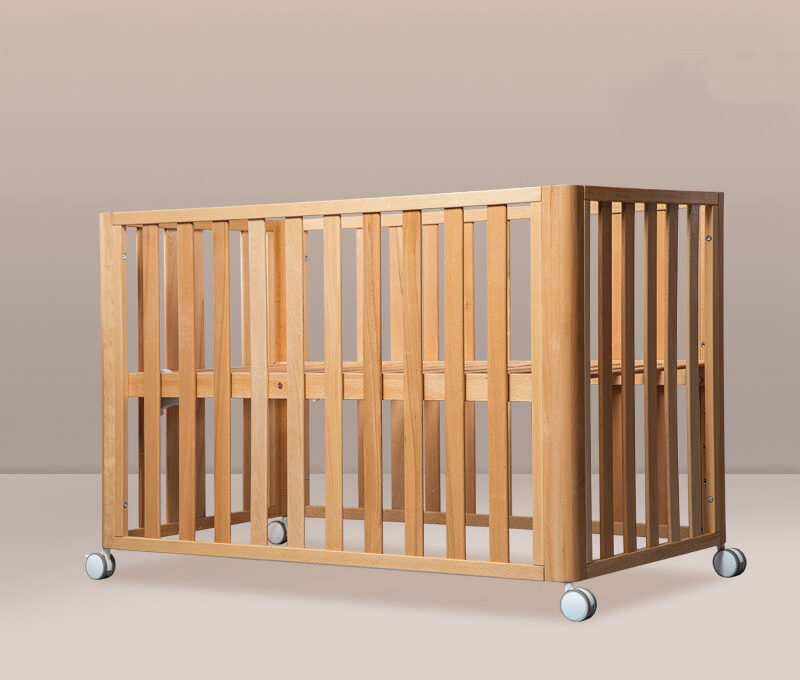 Beech Solid Wood Splicing Movable Multi-functional Crib